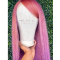 Ice Cream Pink Pre Plucked 613#  Silky Straight 13x6 Lace Frontal Wig With Baby Hair 【00367】