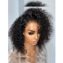 Elva Hair Pre Plucked Kinky Curly Short Bob Brazilian Remy Hair 13x6 Lace Front Wigs Swiss Lace【00859】