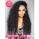 Only for Member 100% Human hair Wigs !!! 130% Brazilian Remy Curly Hair 13X6 Lace Frontal Wigs Pre Plucked Natural Hairline free shipping【G777】 