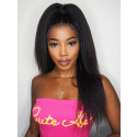 Elva Hair Wigs Yaki Straight  Remy Hair 13x6 Lace Front Human Hair Wigs 150 Density Pre plucked With Baby Hair 【00709】