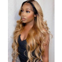 This One Is Absolute My Color!!!!! Body Wave 1BT27# Ombre Color Honey Blonde 13x6 Lace Front Human Hair Wigs【00751】