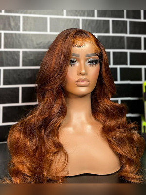 Just Fall In Love With This Cute & Bouncy Wave Pattern! Elva Passion Body Wave Colored 13x6 Lace Front Human Hair Wigs【00755】