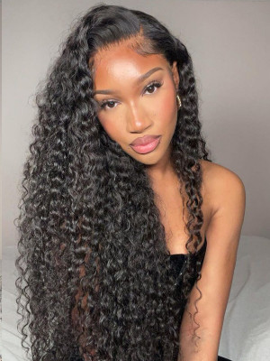 Low Maintenance, Beginner Friendly Elva Hair Water Wave Curly Hair 13x6 Lace Front Wigs Swiss Lace【G026】