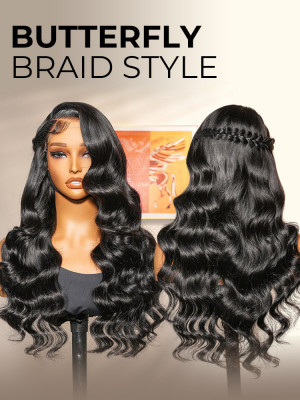 Glueless Side Part 5*5 HD Lace Closure Wigs 150% 180% 250% density Body Wave Hair Hairstylist Customized Elva Hair 【001003】