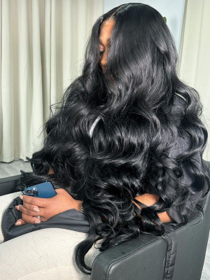 More than $1,000 salon look like !!! Elva hair Body Wave 13x6 human Lace Front Wigs Pre Plucked (G027)