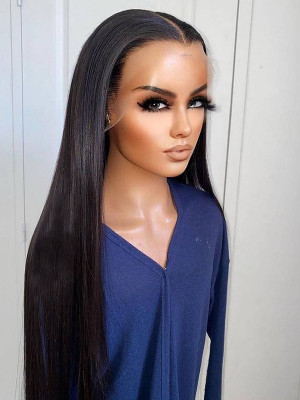 Elva Hair Silky Straight Full Lace Human Hair Wigs 100% Raw Virgin Hair【G014】