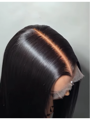 Single Knot 13x6 HD Lace Closure Wigs Straight /Body Wave Hair Brazilian Remy Hair Beybey Knot【JG06】