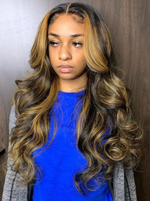 I Love This Color! Elva Pre Plucked Body Wave Ombre Brazilian Remy Hair 13x6 Lace Front Wigs【00198】