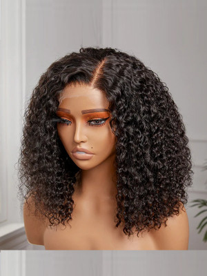 Elva Hair Glueless Trendy Curly Bob 5x5 HD Lace Frontal Wigs Brazilian Remy Hair【G030】