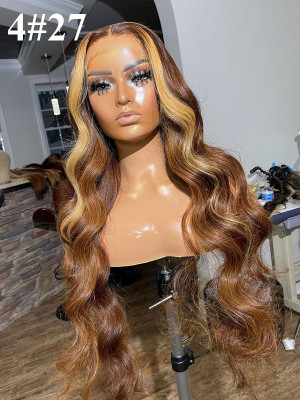 13x2 Lace Front Wig Classy Wave Highlight Color. If You Are Looking For Colorful  Wigs, We Have The Best! 100% Human Hair 16 Inch-20 Inch Virgin Human Hair【00996】