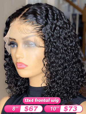 Flash Sale!!！Elva Hair 13x4 Lace Frontal Wig Goddess Wave  Swiss Lace Brazilian Deep Curly All Head Bleached Knots【00164】