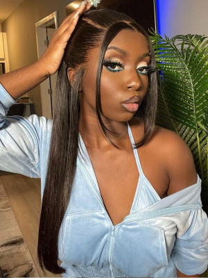 More than $1,000 salon look like !!!! Virgin Human Hair 13x6 Lace Front Wigs Swiss Lace【G008】