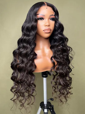 Put On & Go Long Loose Deep Wave Minimalist 5x5 HD Lace Glueless Wig Elva Hair 【G061】