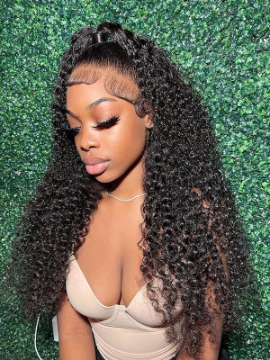 13x2 Lace Front Wig Sassy Curly. 100% Human Hair 16 Inch-20 Inch Virgin Human Hair.pls confirm the wig cap before placing order in case any problems【00439】
