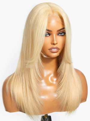 613# Pre Plucked Brazilian Straight Remy Hair 13x6 Lace Front Wigs With Baby Hair 【G53】