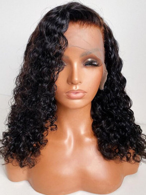 Elva hair Full Lace Water Wave Curly Human Hair 100% Raw Virgin Hair Wigs【G013】