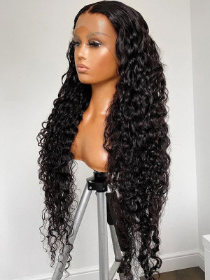 Elva Hair Curly Brazilian Remy Hair 150 Density 13X6 Lace Frontal Wigs Pre Plucked With Baby Hair Swiss Lace【G009】