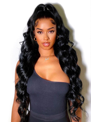 Elva Celebrity Wig Hot Girl Must Have! ! Raw Cambodian Body Wave 13x6 Lace Front Wigs WIth Transparent Swiss Lace【00326】