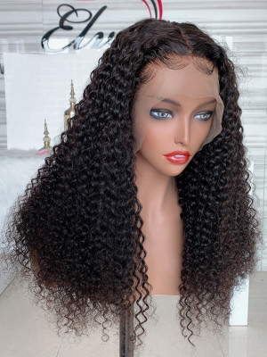 Super Curly Brazilian Remy Hair 13X6  Lace Frontal Wigs With Baby Hair Pre Plucked Natural Hairline Swiss Lace【00336】