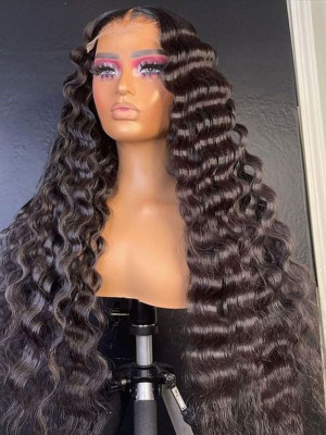 Elva Hair 13x4 HD Lace Front Wigs Deep Wave Brazilian Remy Hair【00386】