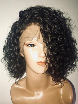 Pre Plucked Water Wave New 13x6 Lace Front Bob Wigs 150 Density Swiss Lace With Baby Hair Bleached Knots 【00232】