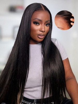 Elva Hair 13x4 HD Lace Front Wigs Silky Straight Brazilian Remy Hair【00858】