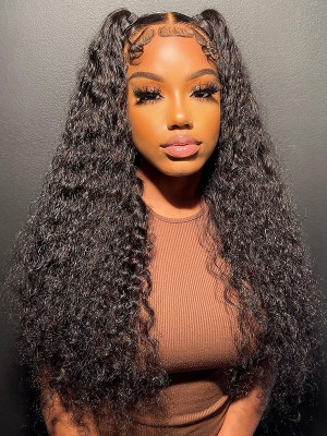 Super Curly Brazilian Remy Hair 13X6 Lace Front Wigs With Baby Hair Pre Plucked Natural Hairline Swiss Lace【00345】