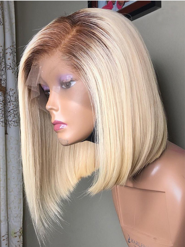 Pre Plucked Short Brazilian Remy Hair 4 613 Silky Straight Full